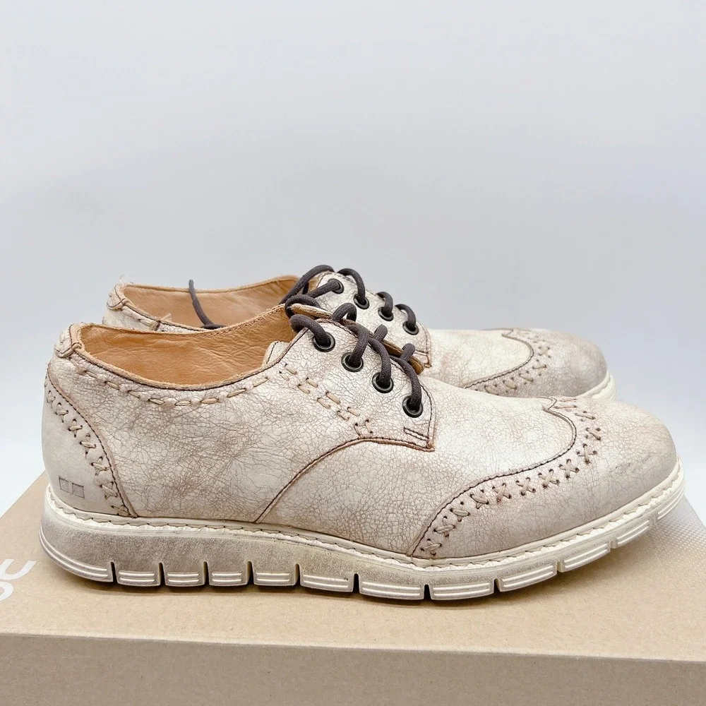 Bed Stu Cayuga CAYUGA Lace Up Wingtip Derby Leather Shoe Mens US 8 NEW